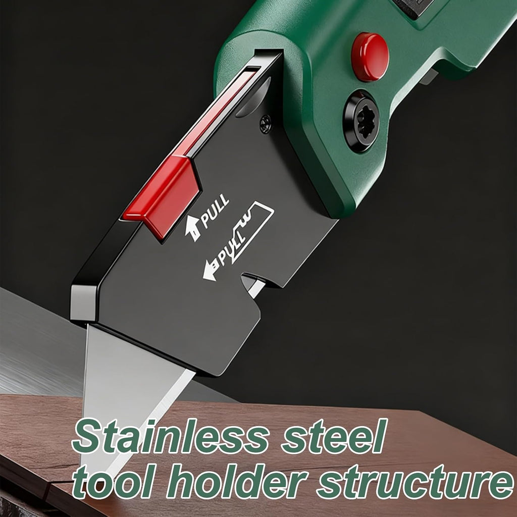Heavy-duty Folding Utility Knife，with Integrated Blade Storage，box Cutter Folding Includes Belt Clip, 13 Blades(*3)