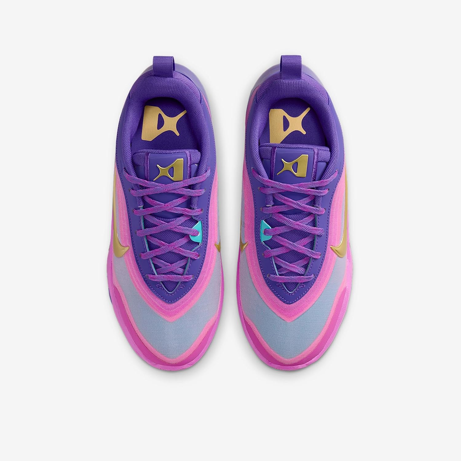 A'One A'ja Wilson Big Kids' Basketball Shoes (Fierce Purple/Hyper Violet/Hyper Magenta/Metallic Gold)