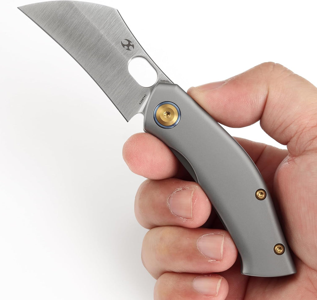 KANSEPT Osprey Pocket Folding Knives EDC Camping Knife 2.23'' Satin CPM S35VN Blade Small Pocket Knife with Titanium Handle for Men Women Everyday Carry K2087A1