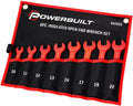 Powerbuilt 8-Piece Open End Insulated VDE Wrench Set, Rated for 1000V, Sizes 10mm-22mm, Electric and Hybrid Vehicles, Home Electrical and Car Repair - 642959