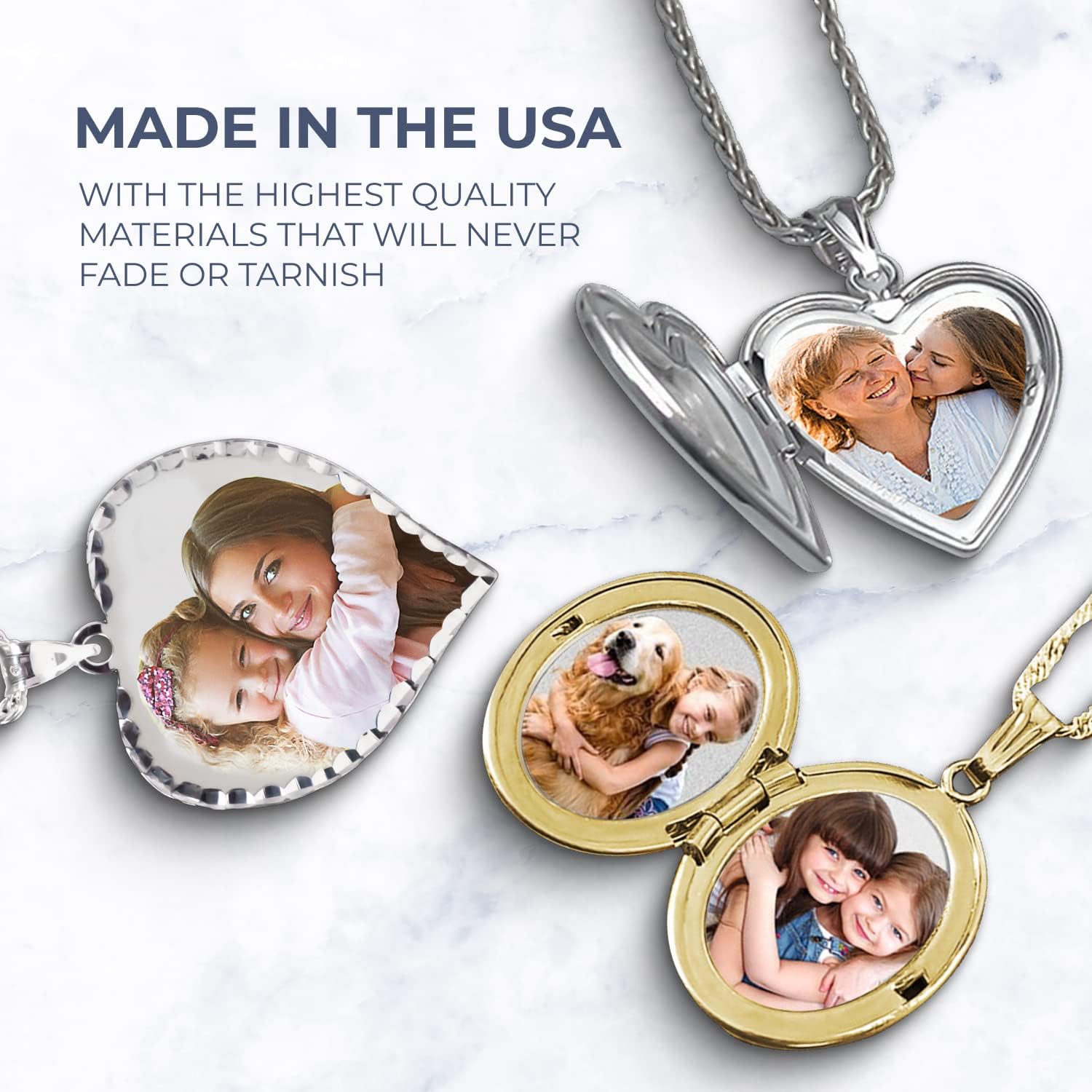 PicturesOnGold.com Miraculous Medal Necklace Catholic Virgin Mary Pendant Round Pendants for Women & Men Crafted in 10K/14K Yellow or White Gold & Sterling Silver Christian Gifts for Men & Women or First Communion Gifts for Boys or Girls