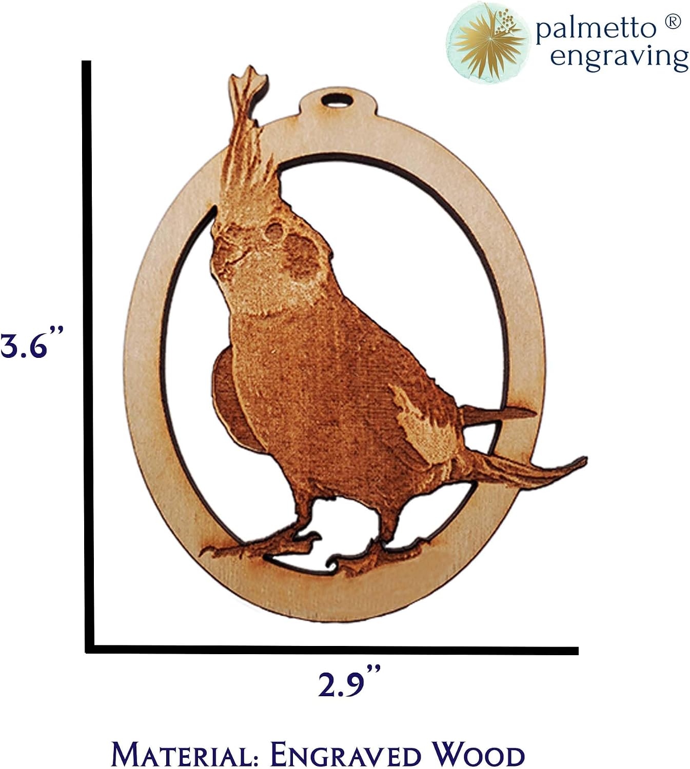 10PK Personalized Cockatiel Ornament, Unique Bird-Themed Keepsake, Gift Idea for Cockatiel Owners, Parrot Owner Gifts Memorial, Pretty Christmas Ornaments for Bird Lovers