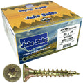 Jake Sales #8 x 1 Gold Star Wood Screw Torx/Star Drive Flat Head (Full Box - 10000 Screw Count) - Multipurpose Torx/Star Drive Wood Screws