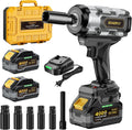 SOARFLY 1/2' Cordless Impact Wrench, 1500N.m (1106 Ft-Lbs) High Torque, 21V Brushless Impact Gun with 2x 4.0Ah Batteries, Variable Speed, LED Light, 5 Sockets for Truck RV Car Heavy Construction