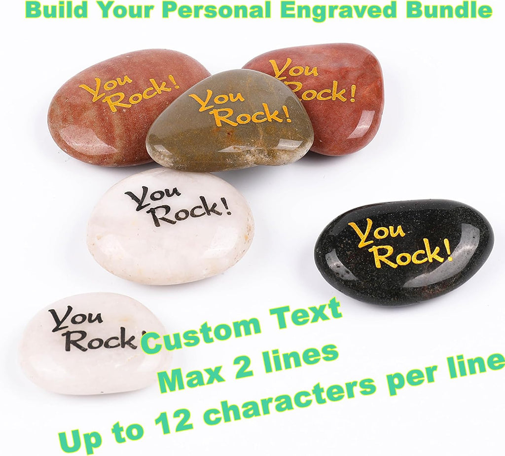 200PCS Customized Engrave Personalized Assorted Bulk, Custom Engraved River Rocks, Create Your Own Great Gift Ideas, Customizable Inspirational Prayer Stones 200 pcs/Pack, 1.5'-2'