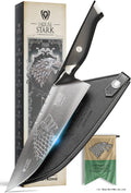 Dalstrong Game of Thrones House Stark 8' Chef Knife — German X50CRMOV15 Steel, Collecion Edition, G-10 Handle — Officially Licensed — For GoT Fans, Collectors & Real Kitchen Use
