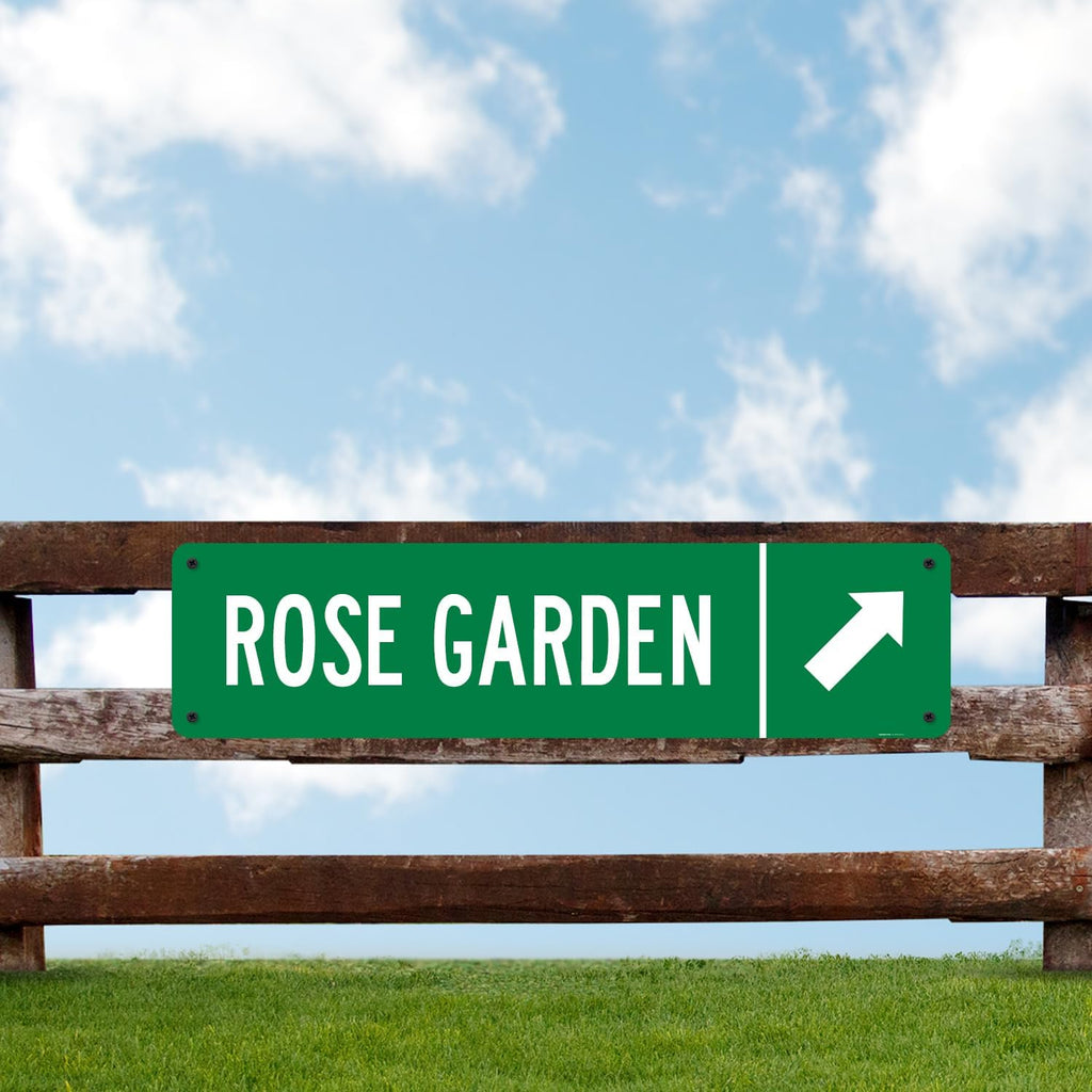Custom Directional Sign, Personalized Direction Arrow Sign, 42x12 Inches, ACM, Fade Resistant, Made in USA by Sigo Signs