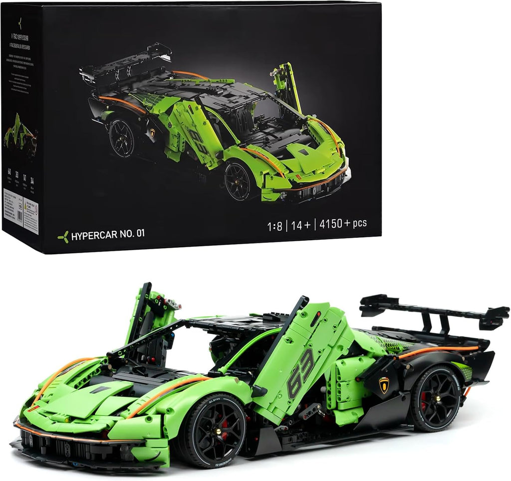 Hypercar No. 01 Building Set, 1:8 Scale Sports Car Model Kit for Adults, Collectible and Display Race Car Advanced Vehicle Model for Home or Office Décor, Gift for Motorsport Fans, (4150PCS)