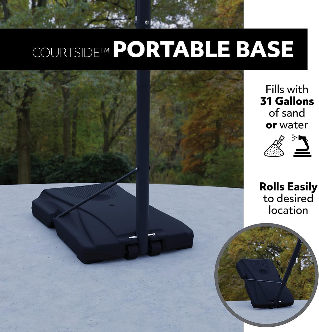 Lifetime Fusion Courtside Portable Basketball System, 46 Inch Backboard