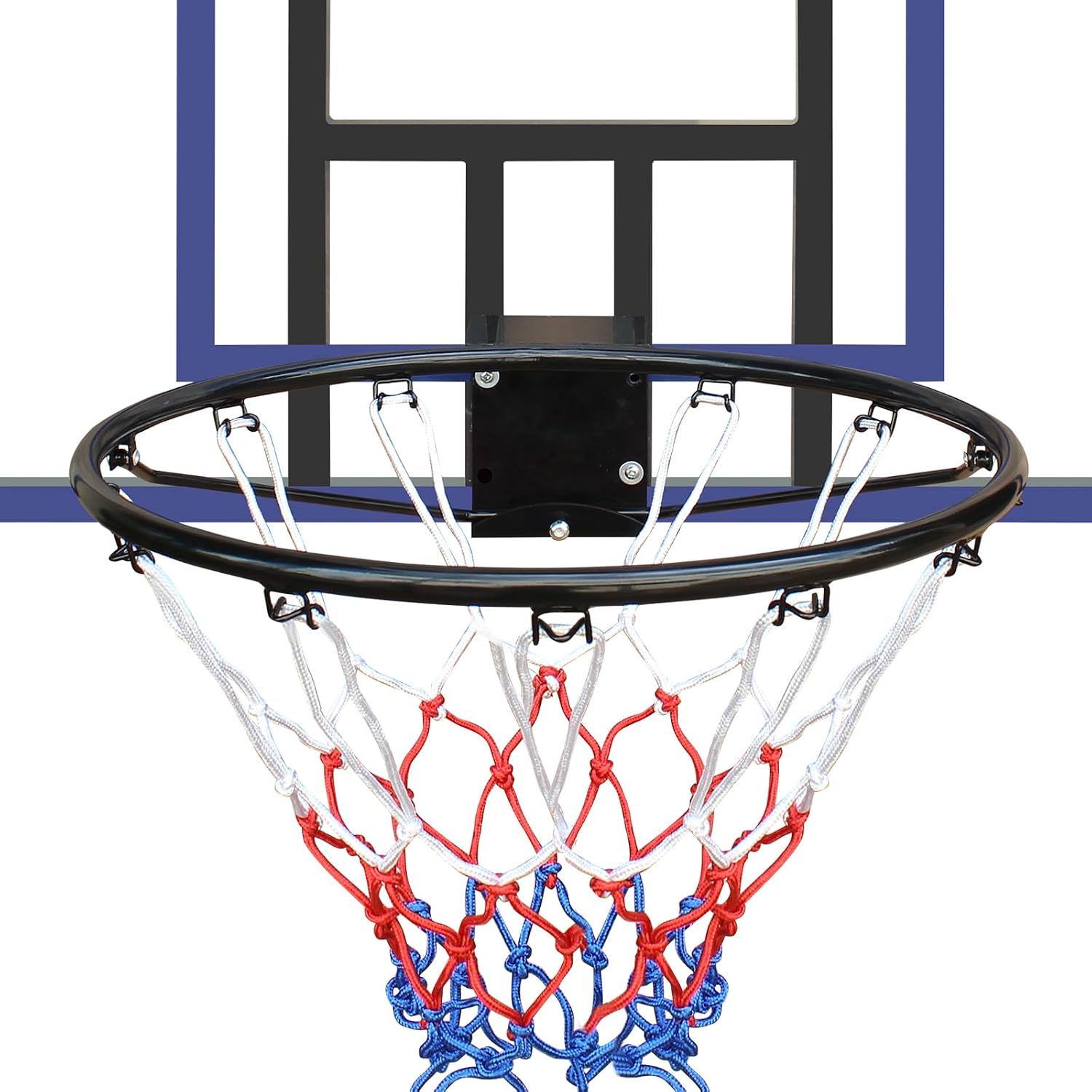 Wall-Mounted Basketball Hoop, 45 'x 29' shatterproof Back, Folding, Durable Hoop and All-Weather net for Indoor and Outdoor use