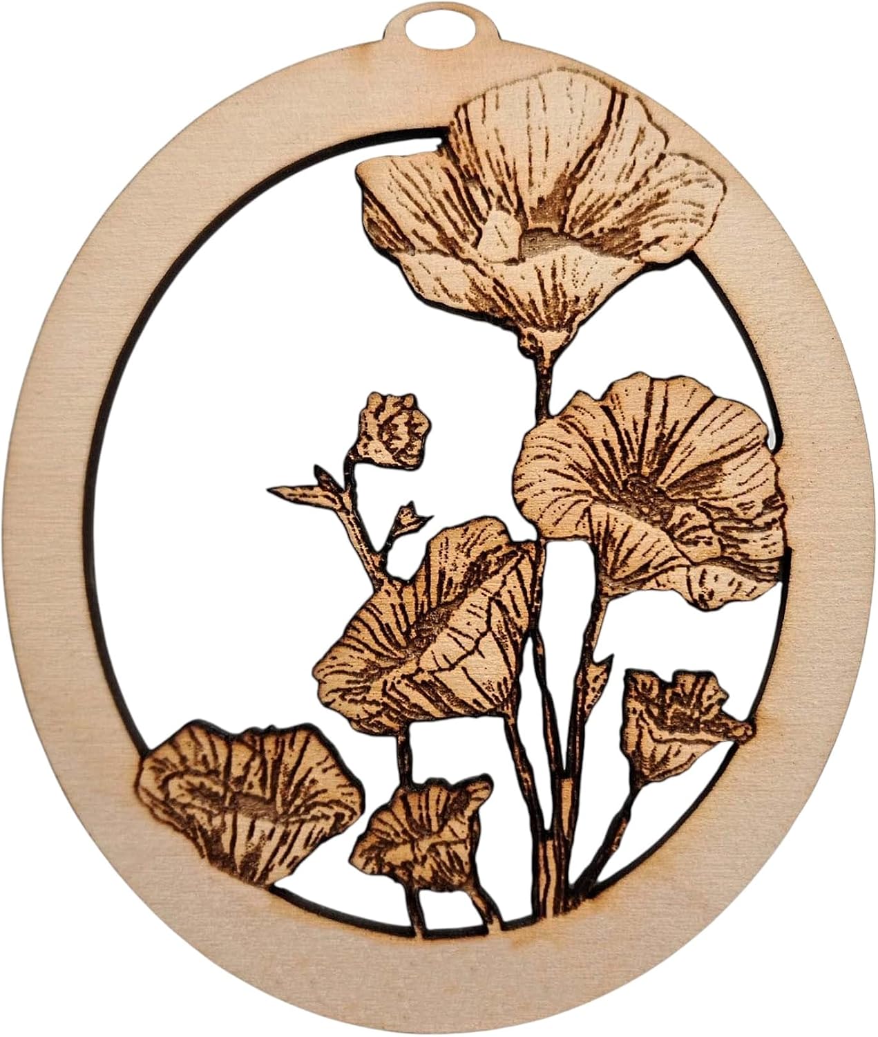 10PK California Poppy Christmas Ornament, Personalized Unique Gifts for Californians, West Coast Decor for Holidays, California Native Flower Holiday Decorations