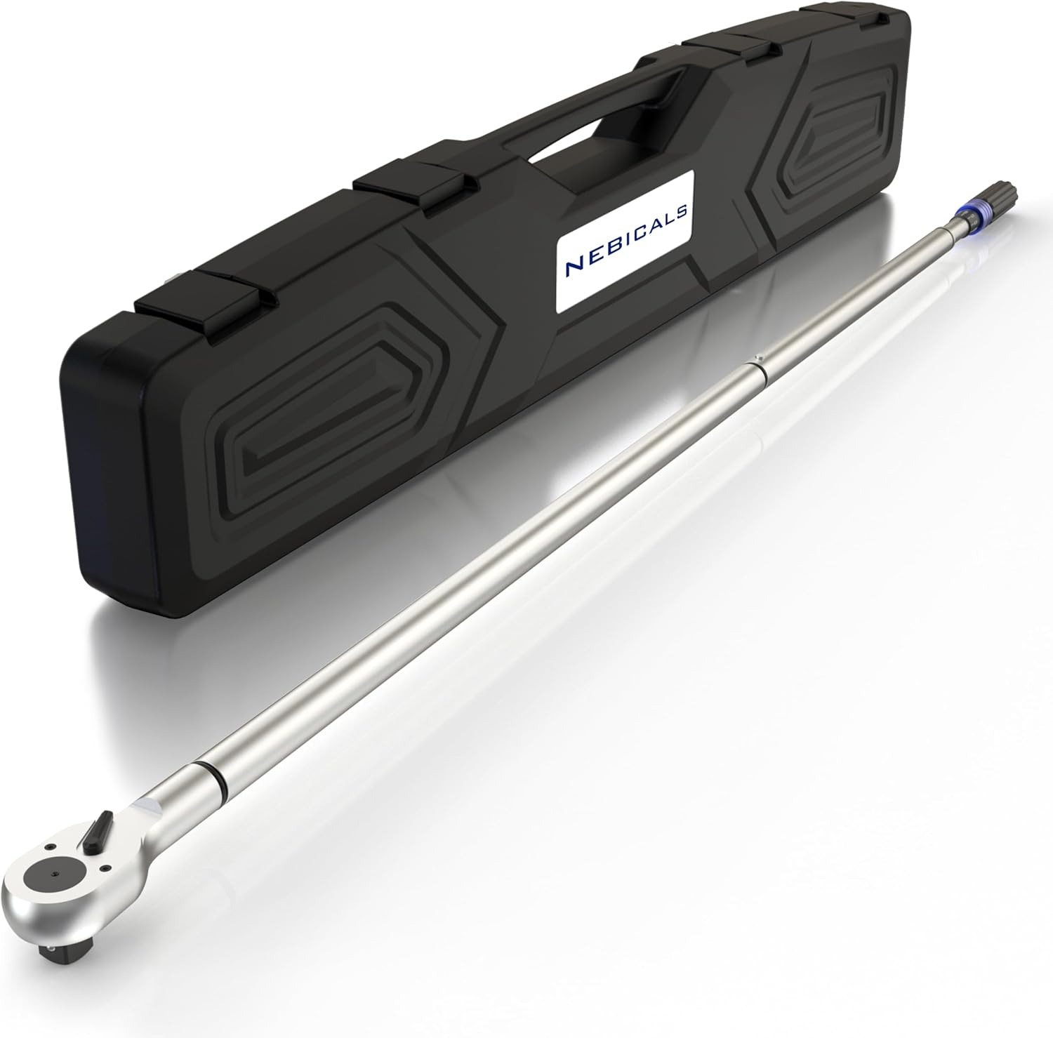 1'' 200-1000 Ft Lb Torque Wrench Heavy Duty, Dual Direction, High hardness, Long lifetime, Stored In a Solid Case