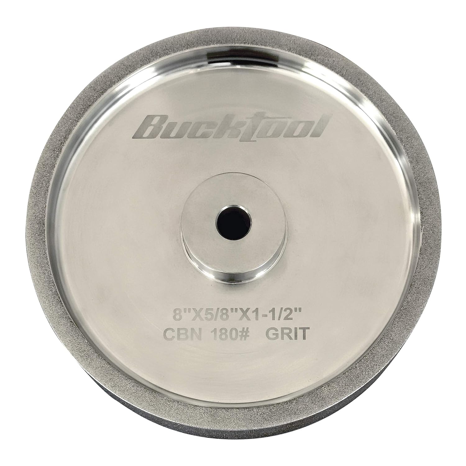 BUCKTOOL 180 Grit 8 Inch CBN Grinding Wheel, 1.5' Wide, 5/8' Arbor Cubic Boron Nitride Sharpening Wheel for Sharpening Wood-Turning Tools, Chisels, Hardcore and More