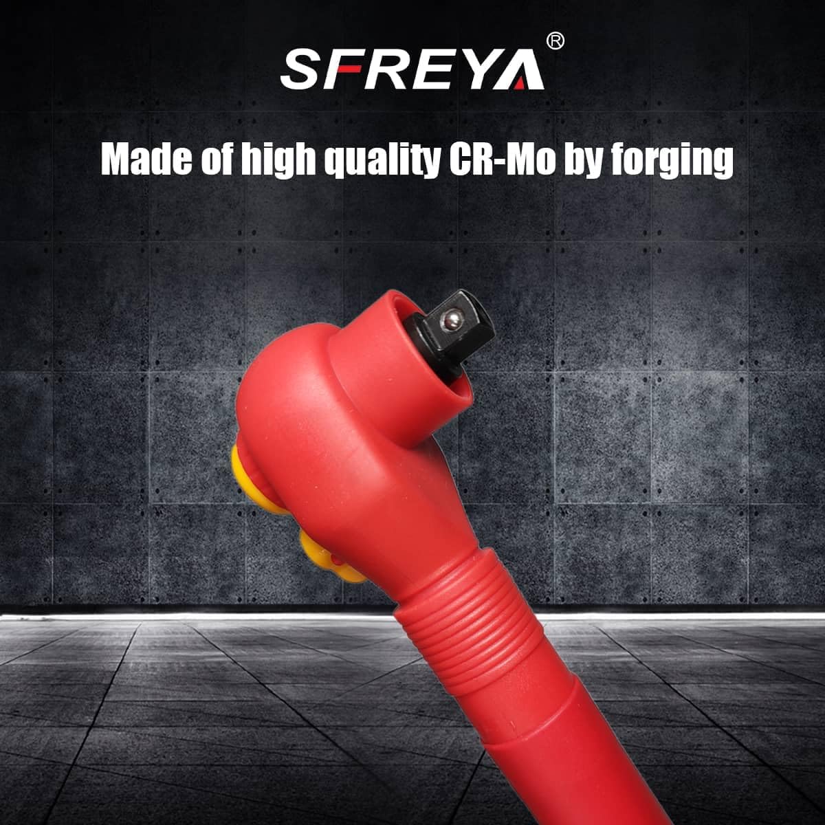 VDE1000V Insulated Torque Wrench, ASTM F1505 OSHA NFPA 70E Compliant, IEC 60900, Adjustable Torque with Scale Display, Individual Traceable ID, S625 (3/8' '20-100N.M)
