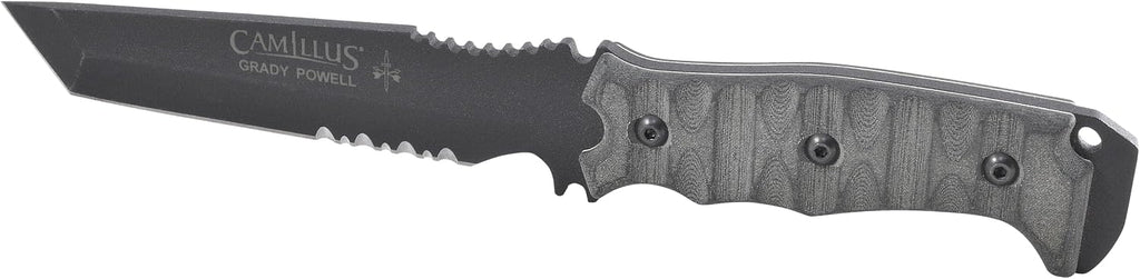 CAMILLUS DAGR 10.5' Collectable Durable Corrosion-Resistant 1095 Carbon Steel Full Tang Construction Fixed Blade Knife with Custom Molded Sheath & 360-degree Belt Clips