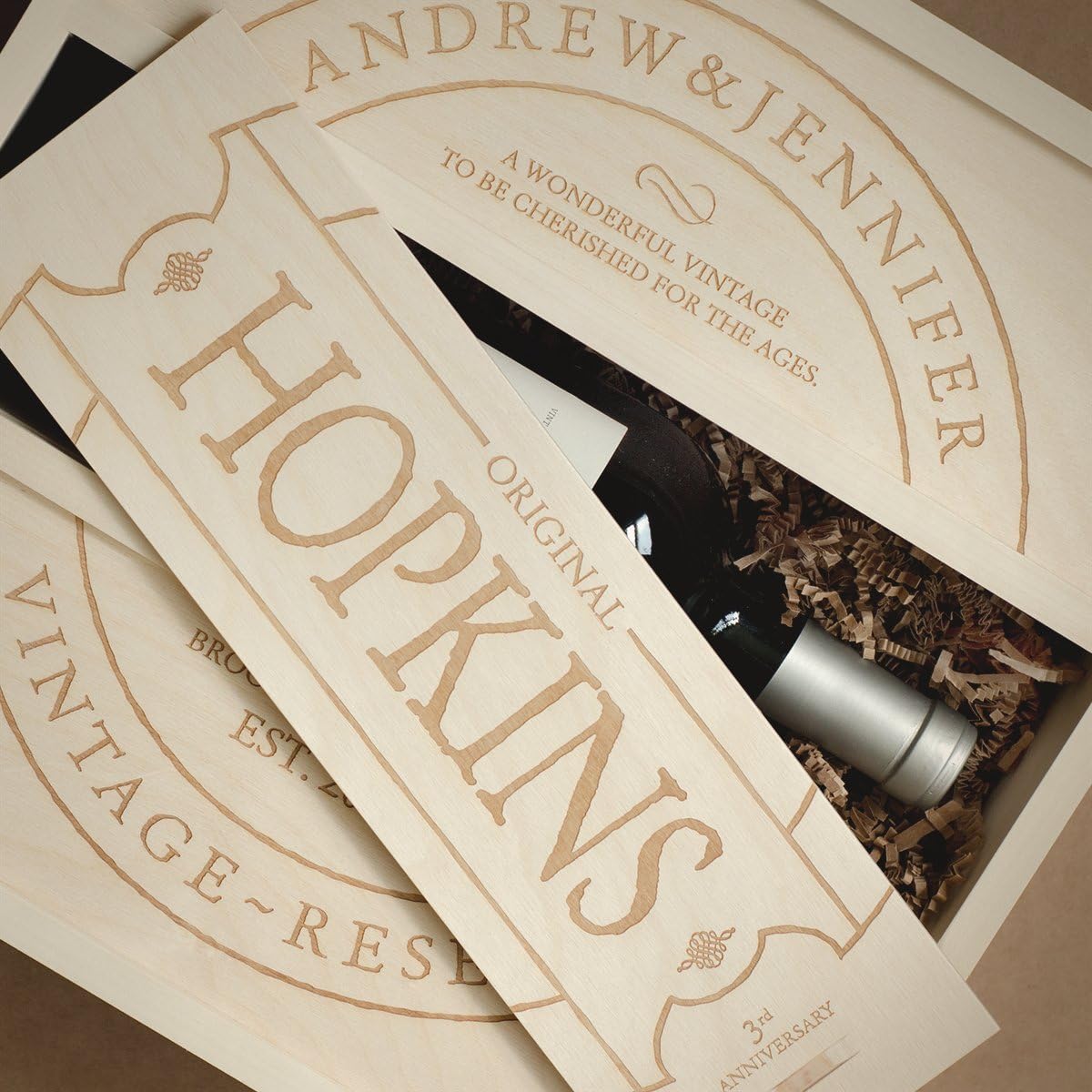 Family Vintage Anniversary Wine Box