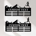 Custom Trail Runner Medals Holder, Personalized Male Female Runner Name Medals Hanger, Rack for Ribbons Award Holder, Mountain Running Medals Award Display