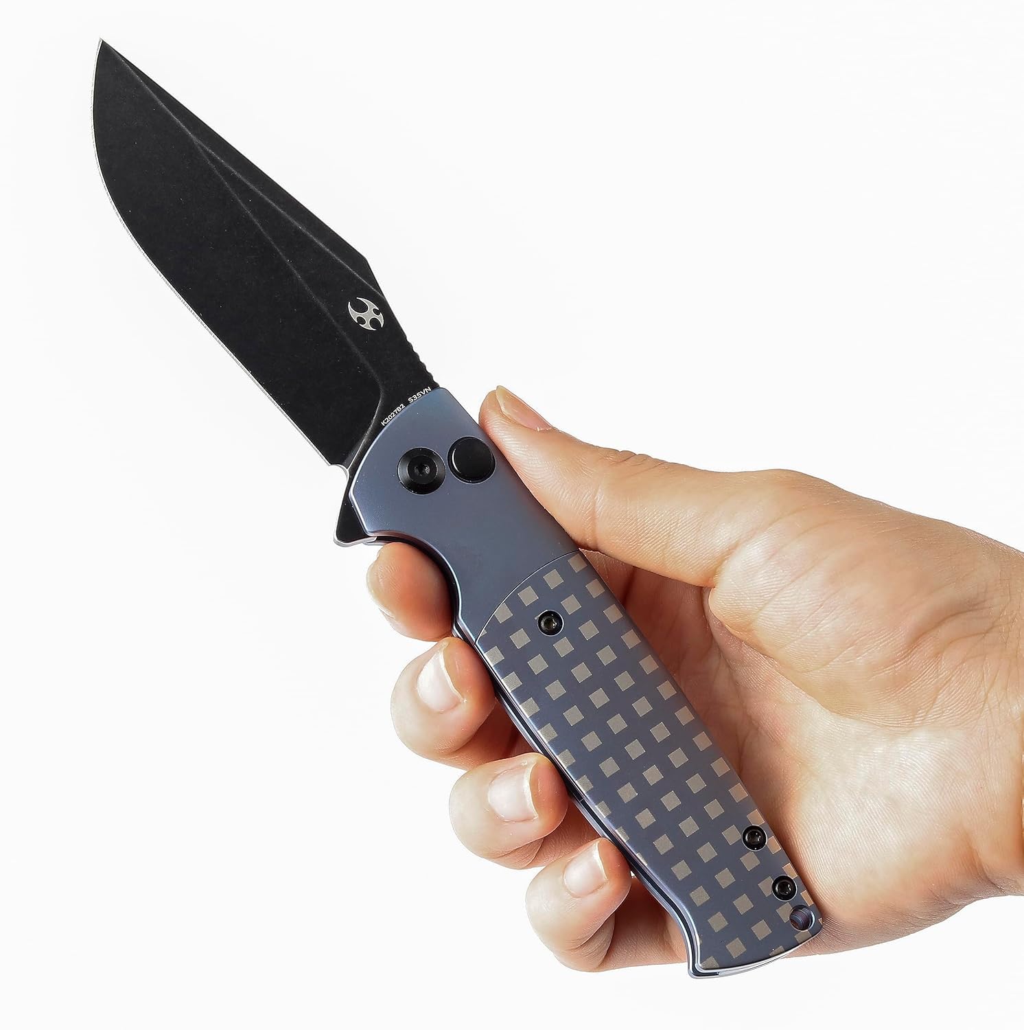 KANSEPT Shikari SBL Pocket Folding Knife, 3.35'' Black Stonewashed