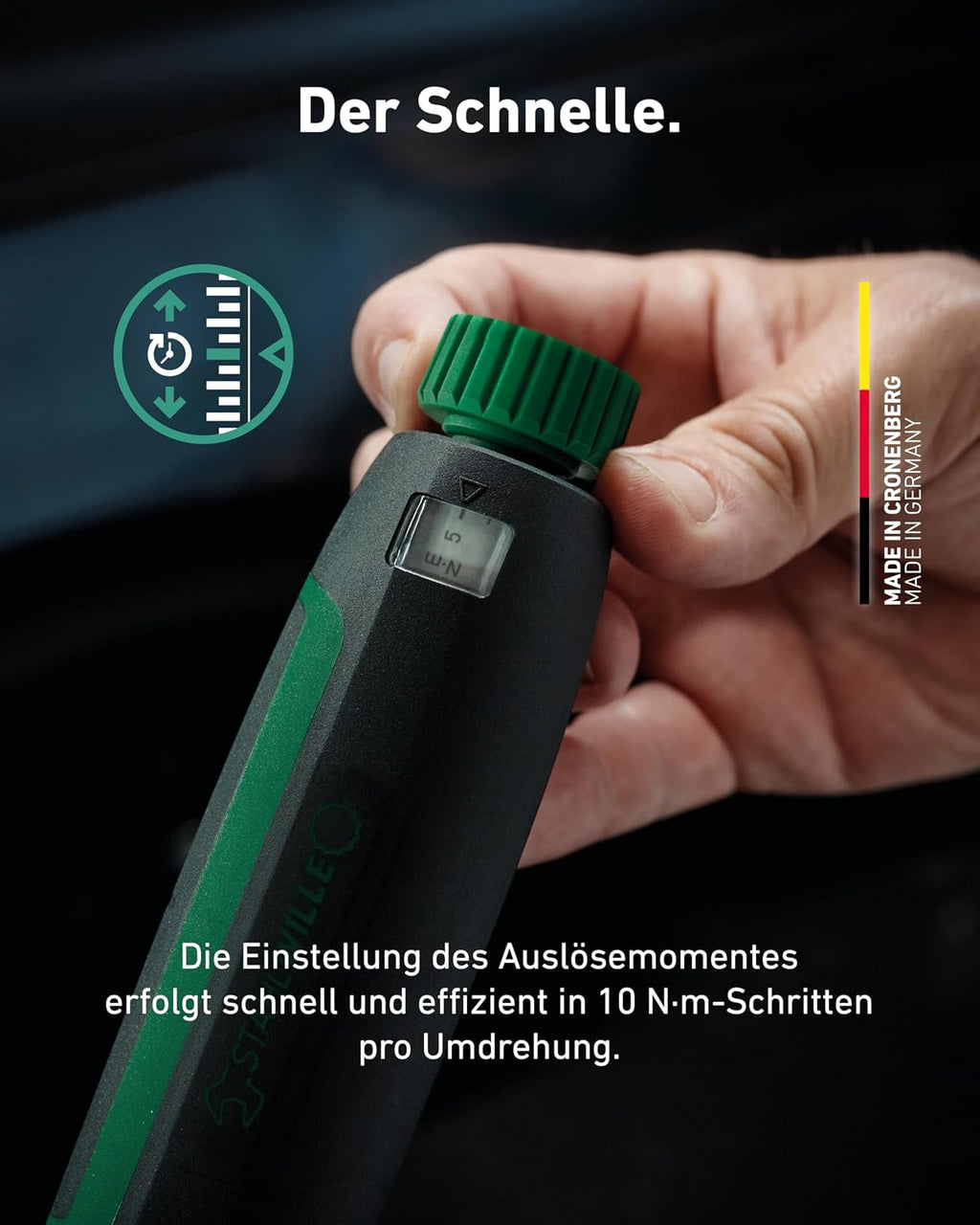 STAHLWILLE 750NR/200 Torque Wrench 40-200 N·m with 1/2 Inch Reversible Ratchet with Certificate Made in Germany
