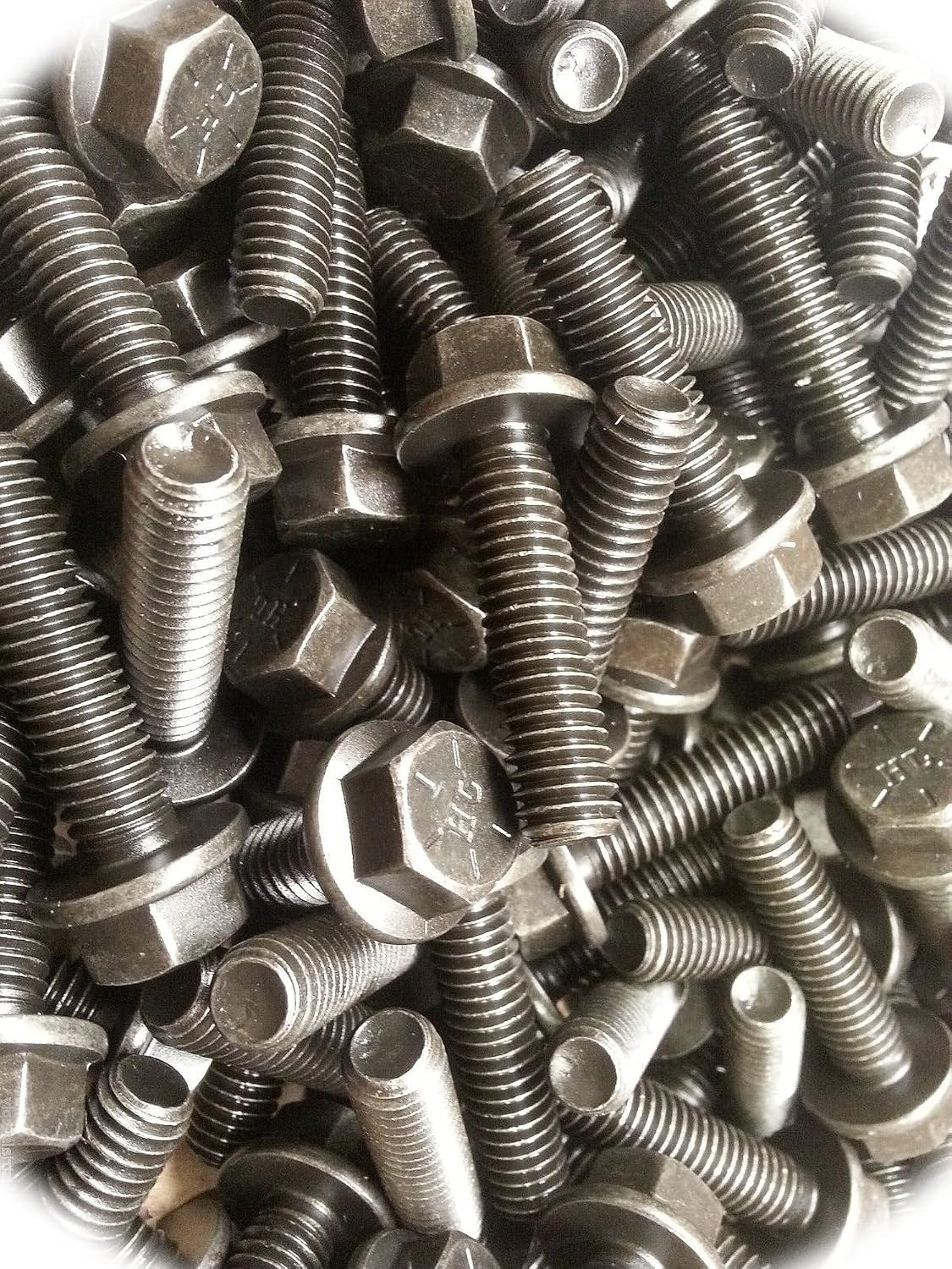 (Qty 200pcs) 1/4-20x1 Grade 8 Hex Head Flange/Frame Bolt/Cap Screws 1/4 x 1 Hardware Fastener Kit Set RV6134S