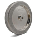 4 in 1 Plus CBN Grinding Wheel 8 inch, 1.5' Wide, 5/8' Arbor, 1/4' Radius for Sharpening Woodturning Tools、HSS Tools (80 Grit)