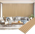 Art3dwallpanels Wood Slat Wall Paneling, 104'' x 6.7'' WPC Soundproof 3D Wall Panels for Interior Wall Decor, 8 Pack Fluted Textured Panel Wall Slats, Oak New