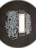 (Qty 125pcs) 1/4-20x2-1/2 Carriage Bolts/Screws Zinc Plated Steel with Nuts 1/4x20 Hardware Fastener Kit Set RV6083S