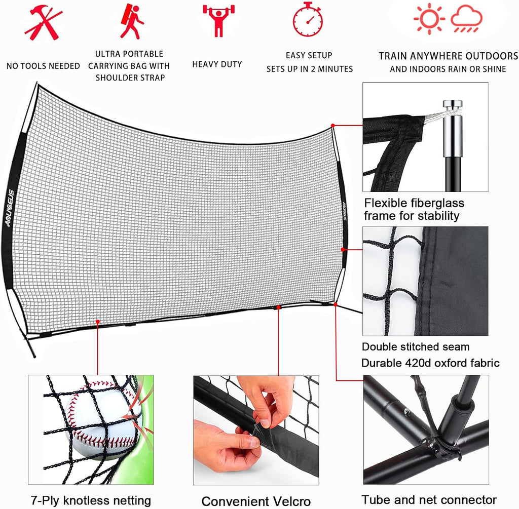 Sports Barrier Net,Sports Net,Barricade Backstop Net,Perfect for Baseball,Softball,Soccer, Basketball,Lacrosse