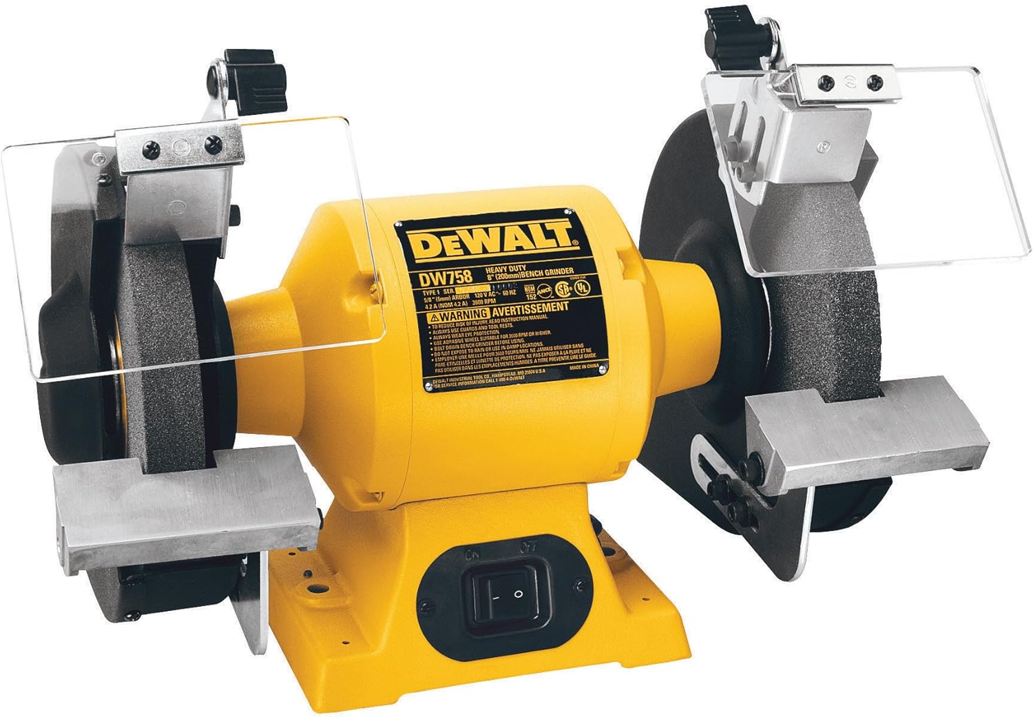 DEWALT Bench Grinder and Wire Wheel Bundle (DW758 + 8-Inch)