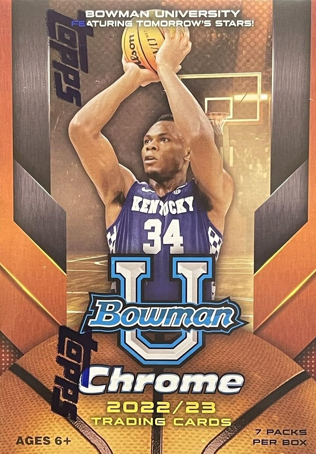 2022 2023 Topps Bowman University Chrome Basketball Series Unopened Factory Sealed Blaster Box with Possible Victor Wembanyama Autographs