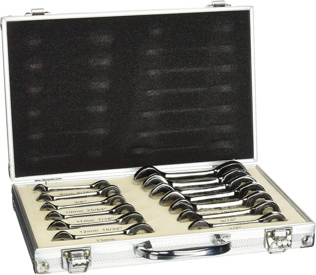 13 pc Duo-metric Stubby Ratcheting Combo Gear Wrench Set SAE & METRIC Tool,Jikkolumlukka