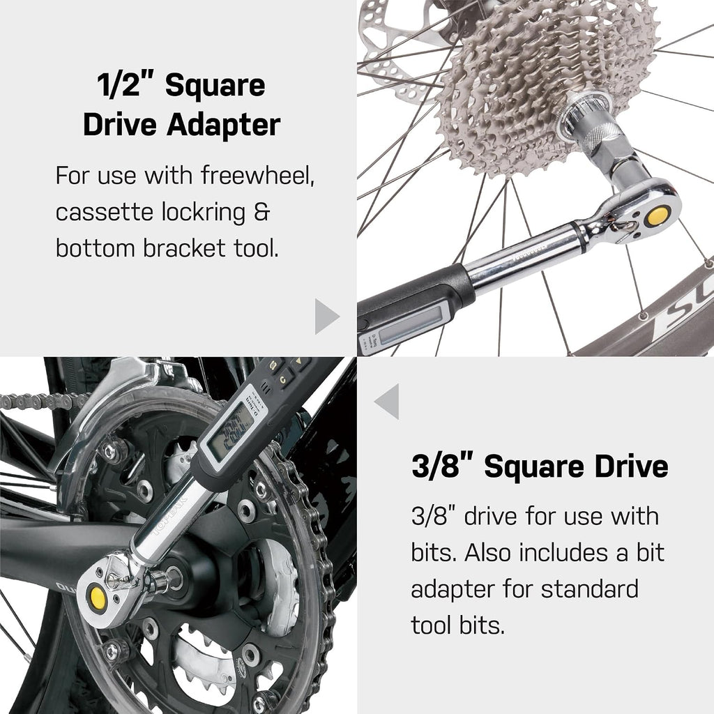 Topeak D-Torq Wrench DX Digital Torque Wrench – 4-80 Nm (3/8″ Drive) with 8 Sockets & 10 Hex/Torx Bits, LCD Display & Audible Alerts, High-Precision Torque Tool for Bicycle, Motorcycle & Automotive | torque-wrenches