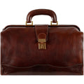 Time Resistance Leather Doctor Bag - Italian Handmade Medical Bag - Vintage Style Handbag - Real Leather Briefcase