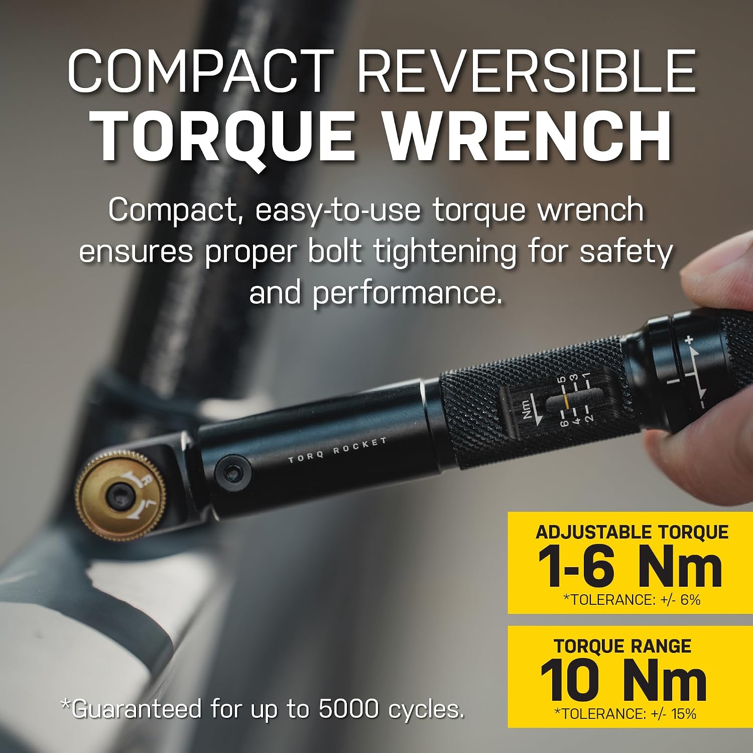 Topeak Torq Rocket MiniX Torque Wrench – 1–6 Nm Adjustable Ratcheting Bike Tool with 11 Bits, Tire Lever & Carry Case – Compact Precision Torque Wrench for Road, MTB & Gravel Bikes | bike-hand-tools