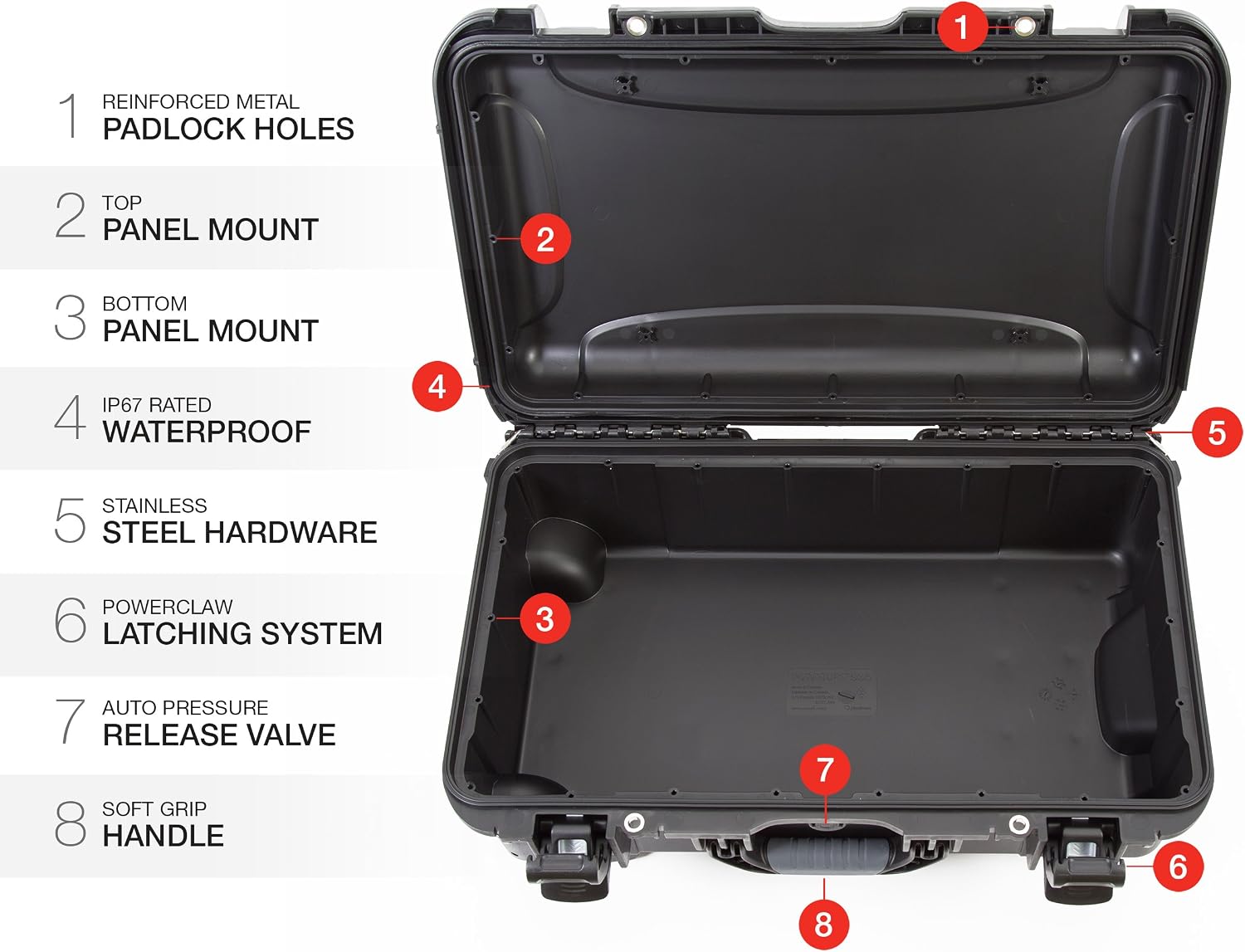 NANUK R 935 Wheeled Eco-Friendly Waterproof Hard Case, Black