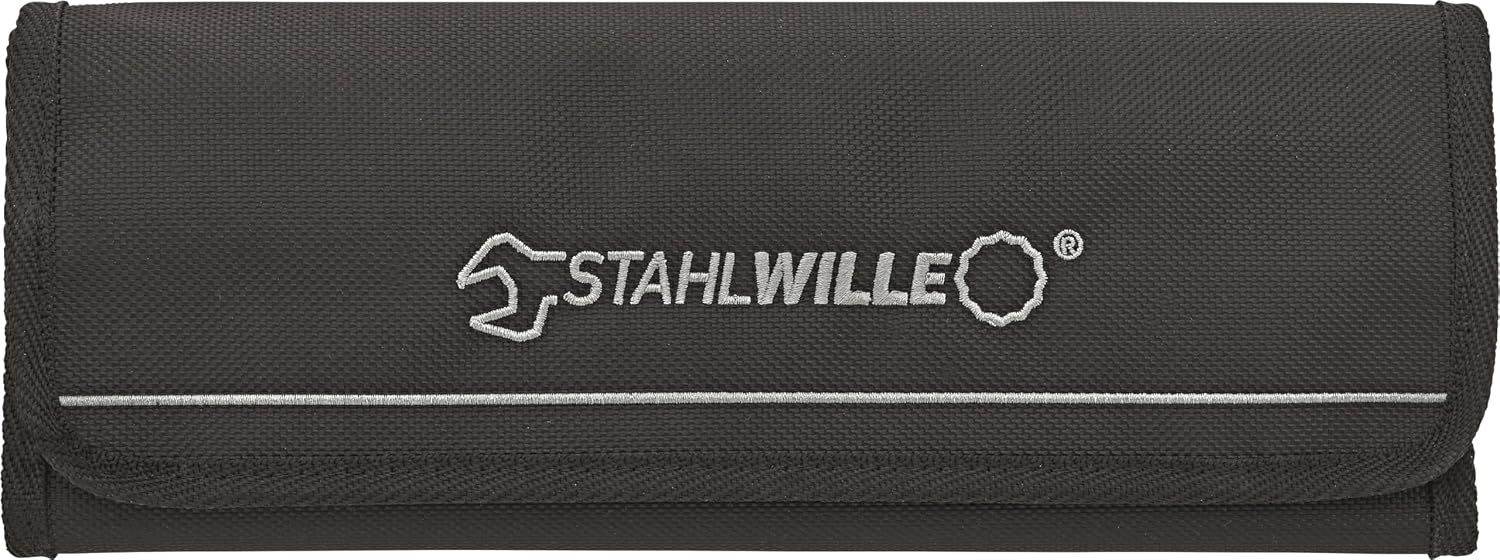 Stahlwille 96411712 Reversible Combination Ratcheting Spanners Open-Ratch Set, 12 Pieces, Size 8mm upto 19mm Spanner Openings, 72 Teeth, Bi-Hexagon, Made in Germany