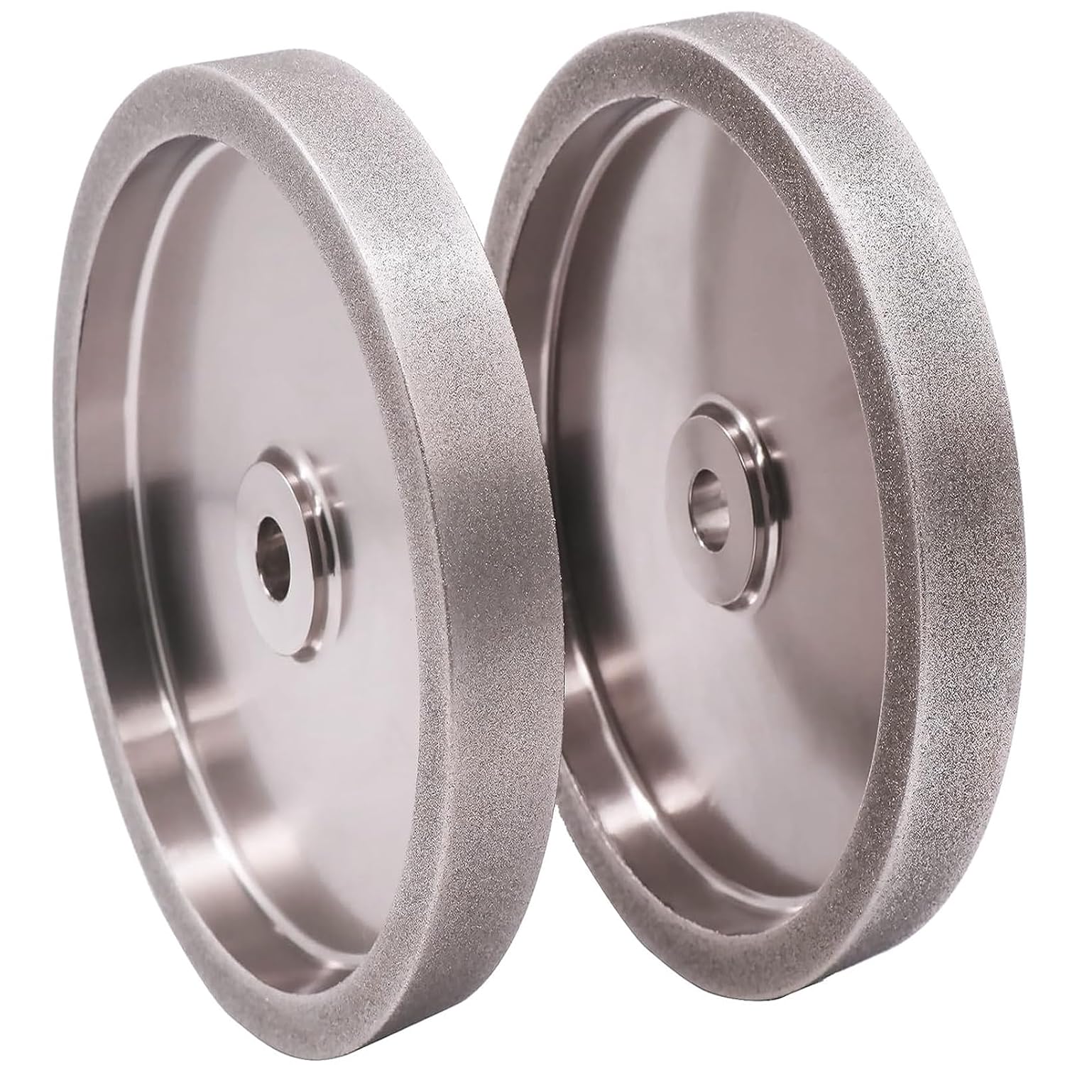 8 inch CBN Grinding Wheel Set 180 & 80 Grit，1' Wide，5/8' Arbor， Aluminum Body，for Sharpening High Speed Steel Tools Woodturning Tools，for All Kinds of 8 inch Bench Grinders