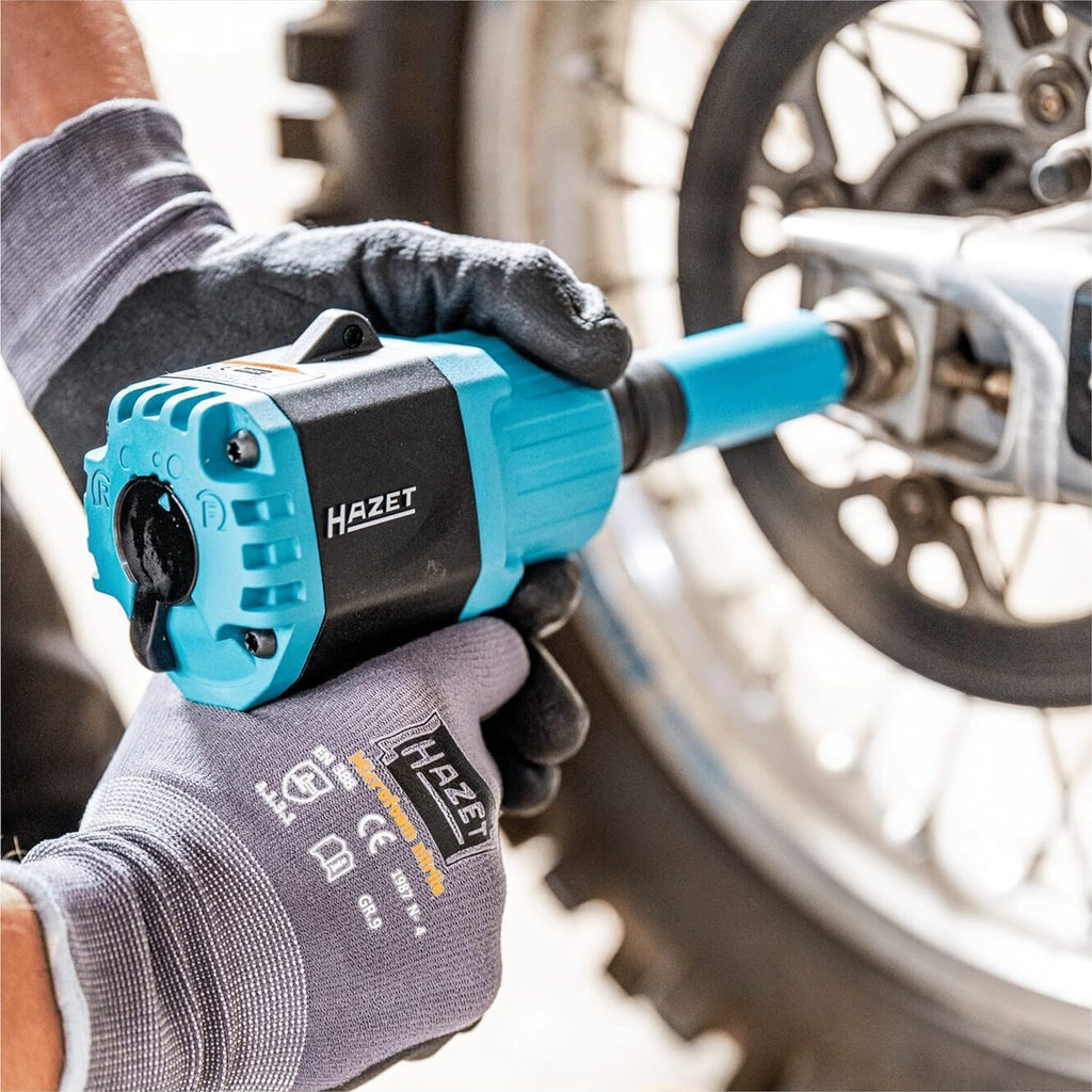 HAZET Impact Wrench 9012TT I Max. Loosening Torque1622ft-Lbs/T 2200 Nm, Square Drive 12.5 Mm (1/2 Inch) I High-Performance Double-Hammer Impact Wrench- Compact and Lightweight