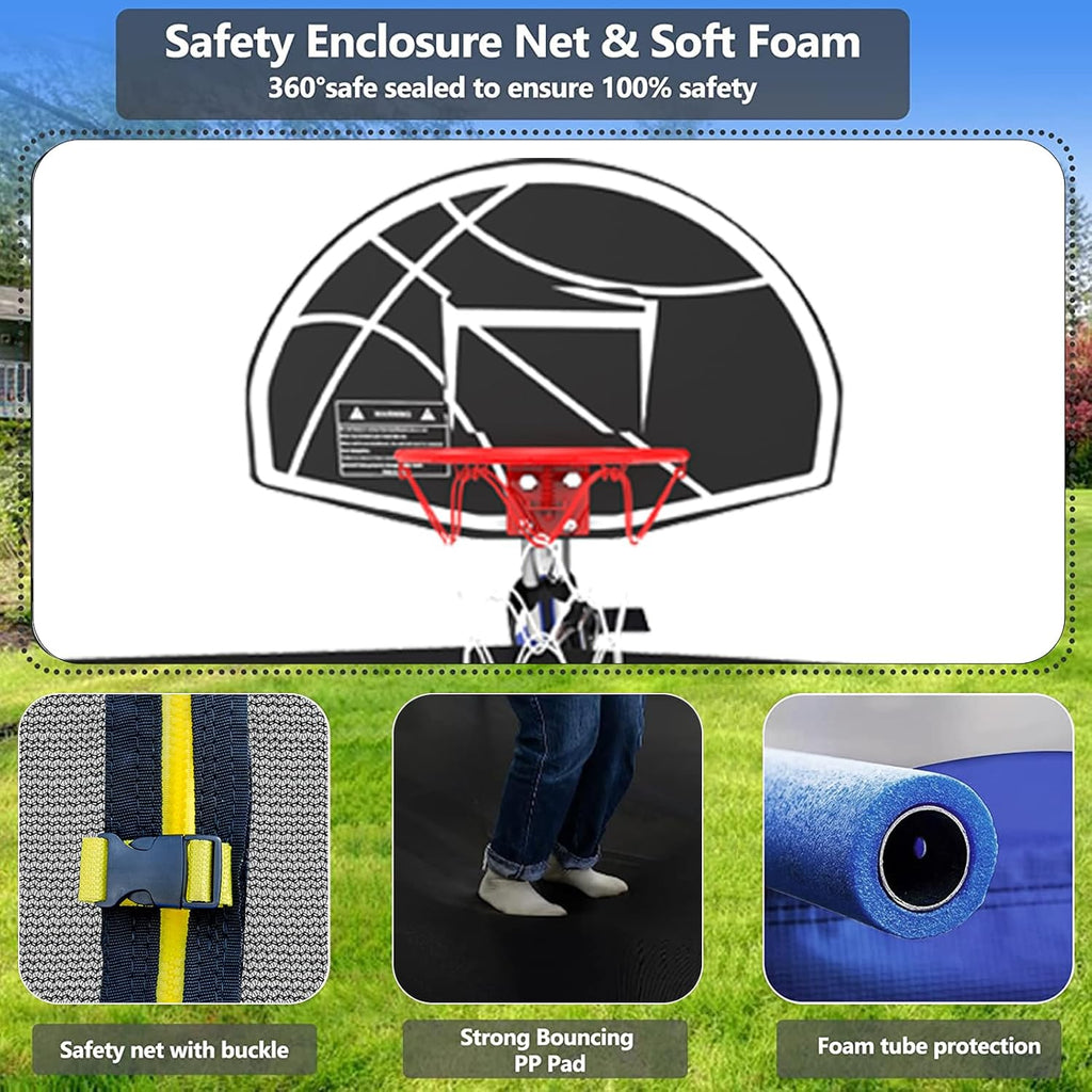 Lyromix Upgraded 16FT Trampoline for Kids and Adults