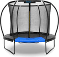 SereneLife Trampoline Outdoor 8FT 10FT 12FT 14FT with Enclosure Net, Ladder and Anti-Rust Coating - ASTM Approved Recreational Trampolines - Heavy Duty Yard Trampolines for Kids and Adults