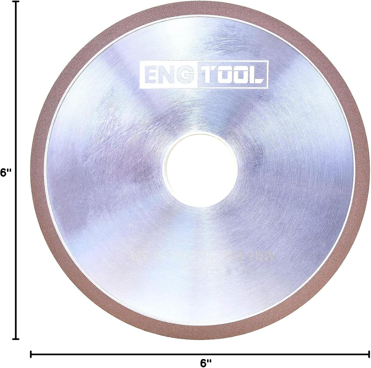 MaxTool 6' 1A1 Plain Diamond Wheel; Bore 1.25' Width 1/2' Grit150 Resin Bond Abrasive/CNC Machine Wheels for grinding or re-sharpening carbide tools