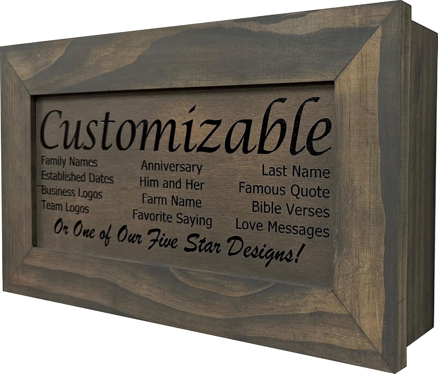 Bellewood Designs Customizable Gun Cabinet Wall Decoration - Personalized Gun Safe To Securely Store Your Gun In Plain Sight