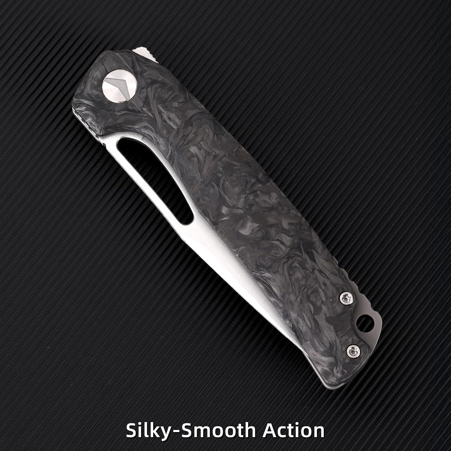 Pocket Knife, 3.5' M390 Blade Folding Knife Hunting Knife Survival Knife with Pocket Clip, EDC Knives for Hunting Camping Survival Outdoor Fishing Hiking (Black&Grey)