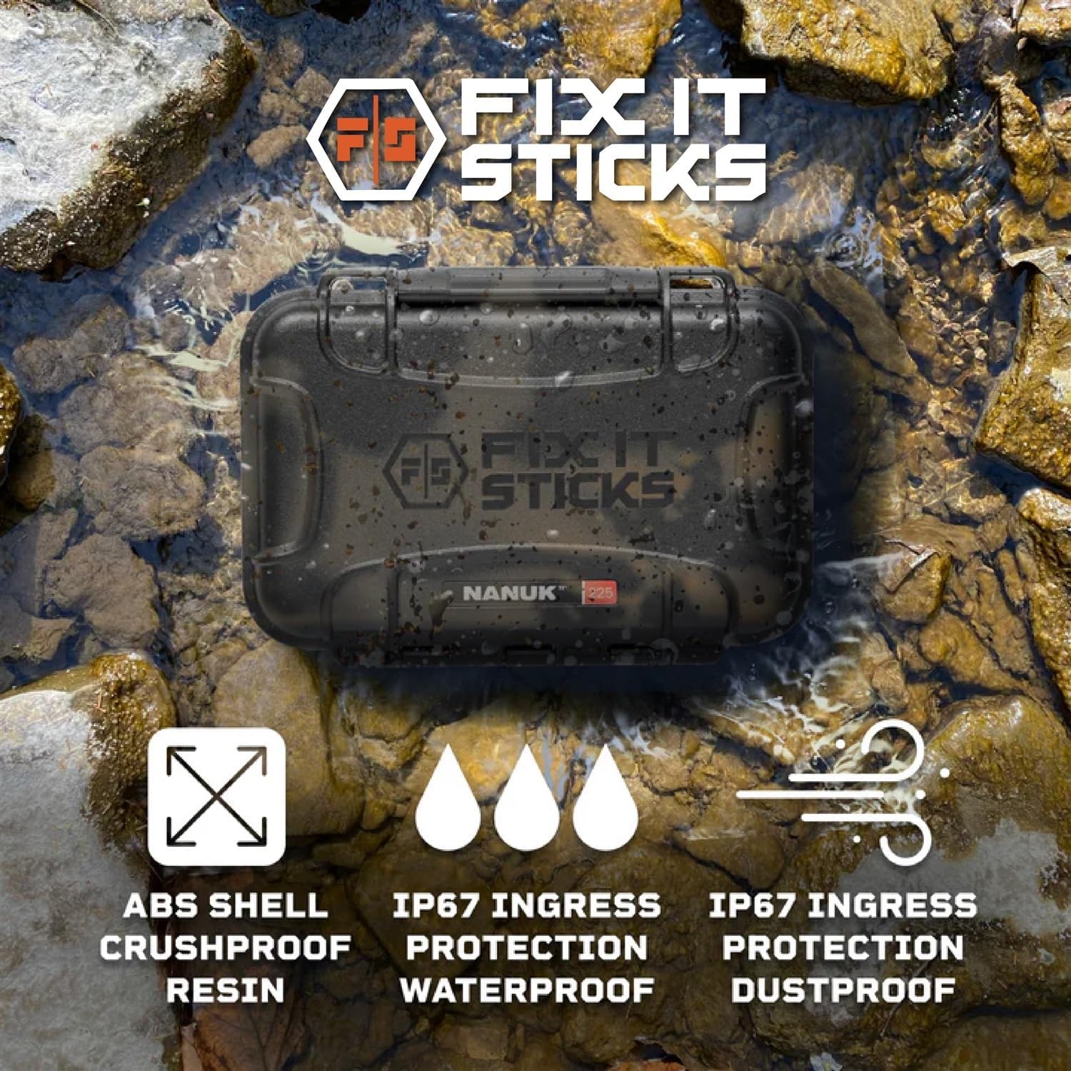 Fix It Sticks Maintenance Tool kit Bundle: Hardcase Set with T-Handle Wrench, Torque Drivers, Battery Cap Tool, Brass Hammer Head, and Microfiber Cleaning Cloth