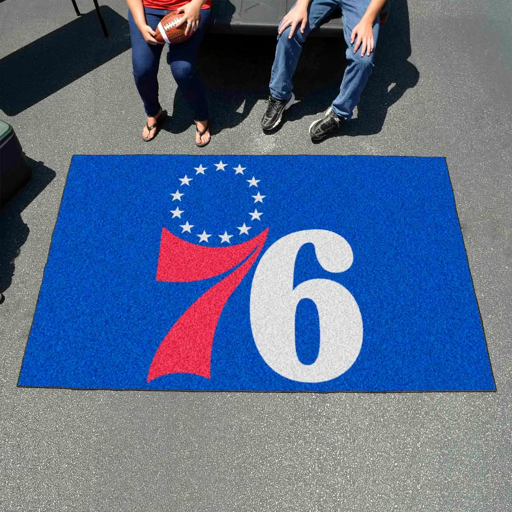 FANMATS 9372 Philadelphia 76ers Ulti-Mat Rug - 5ft. x 8ft. | Sports Fan Area Rug, Home Decor Rug and Tailgating Mat