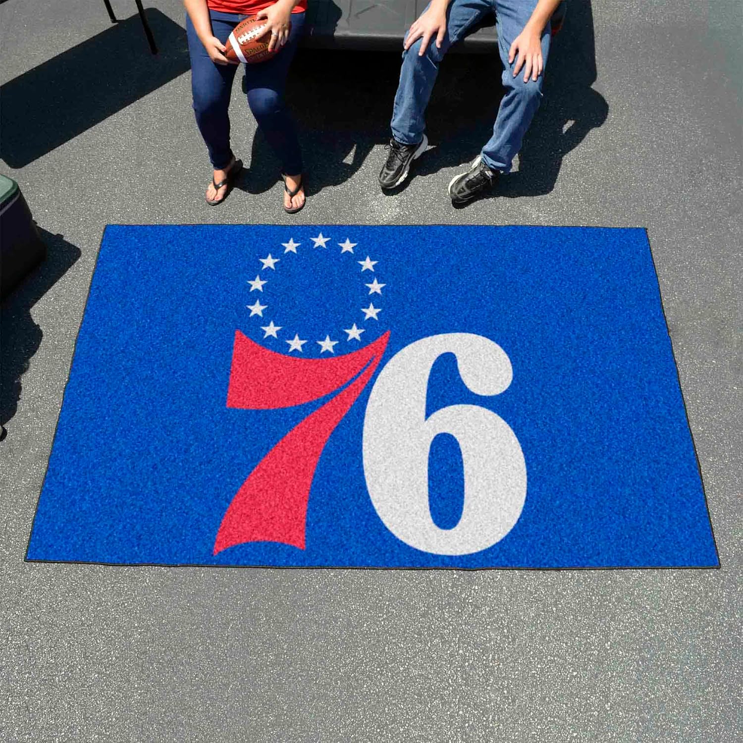 FANMATS 9372 Philadelphia 76ers Ulti-Mat Rug - 5ft. x 8ft. | Sports Fan Area Rug, Home Decor Rug and Tailgating Mat