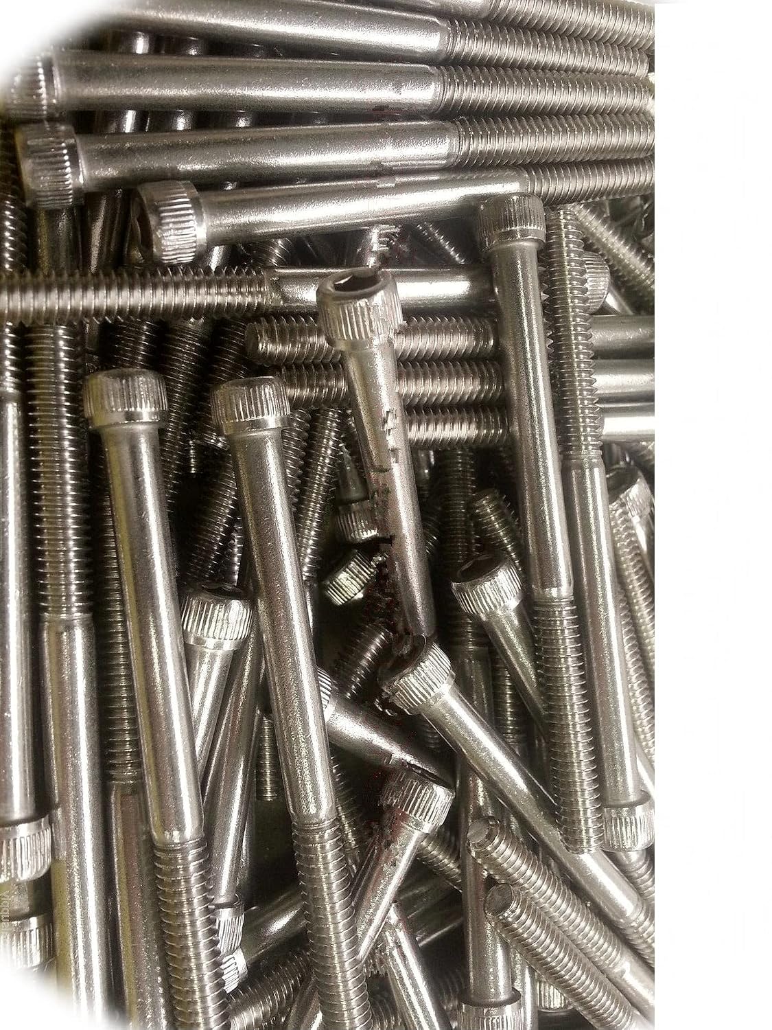 (Qty 100pcs) 1/4-20x3-1/4 Socket Allen Head Cap Screw Stainless Steel 1/4 x 3.25' inch Hardware Fastener Kit Set RV8072S
