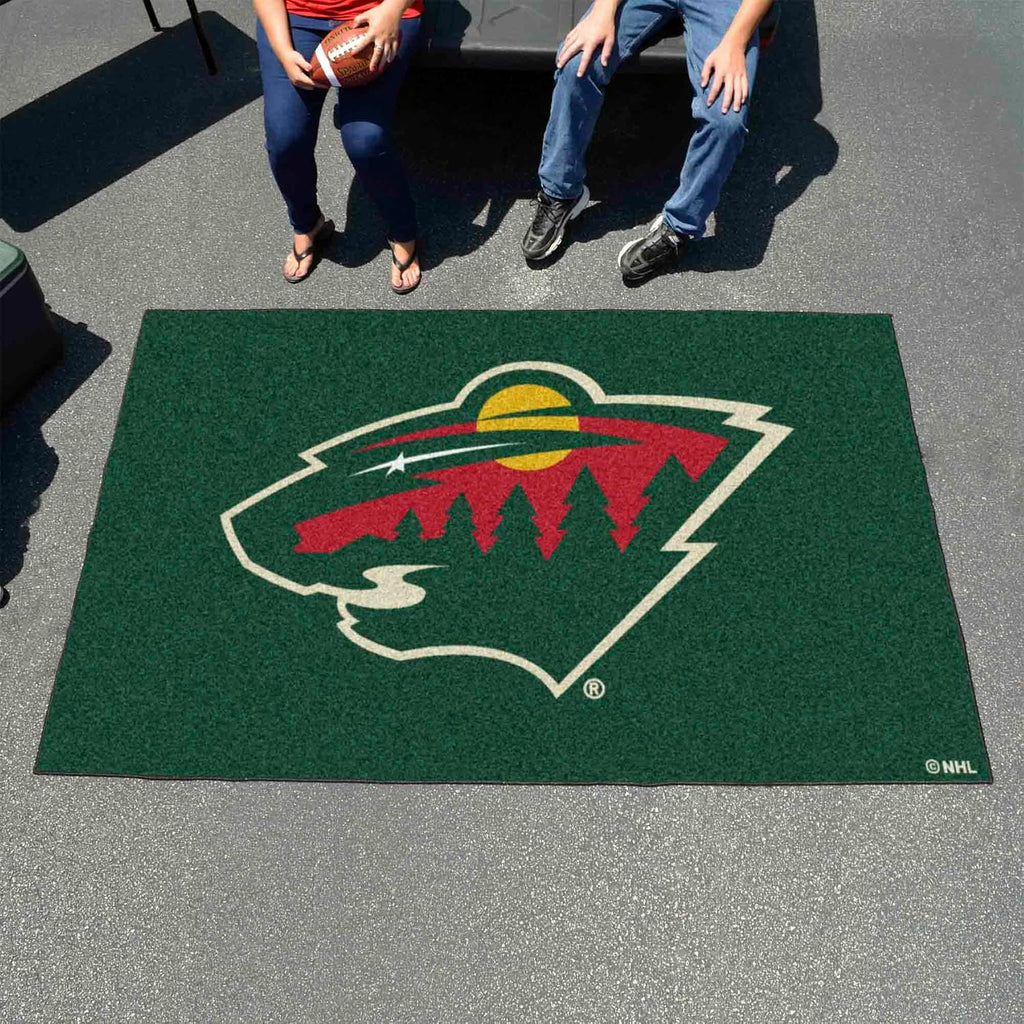 FANMATS 10396 Minnesota Wild Ulti-Mat Rug - 5ft. x 8ft. | Sports Fan Area Rug, Home Decor Rug and Tailgating Mat