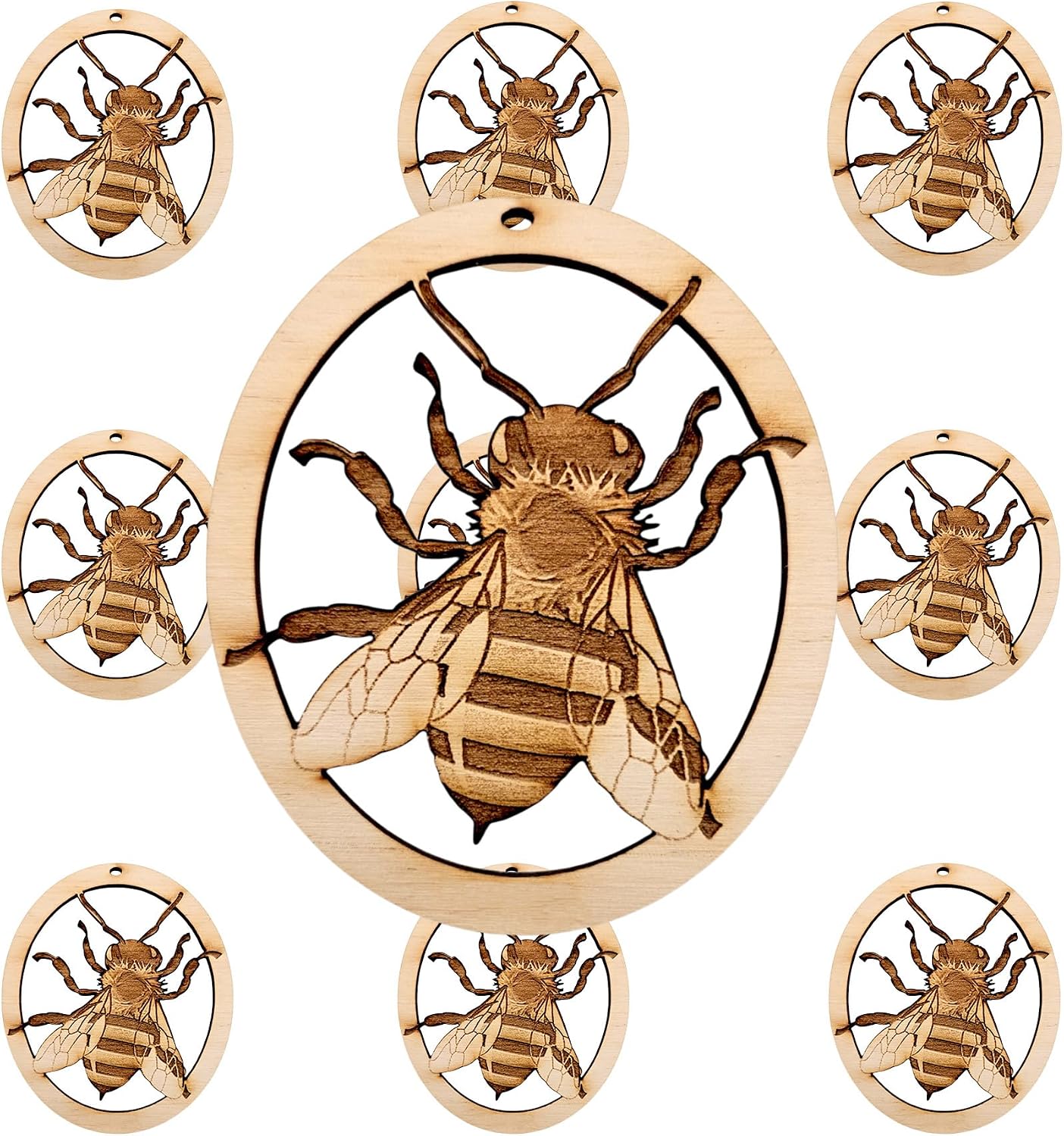 10PK Bumble Bee Ornaments for Tree, Personalized Bee Gifts for Beekeepers, Bee Keeping Gift Ideas, Unique Summer Christmas Decorations, Bumblebee Christmas Ornaments