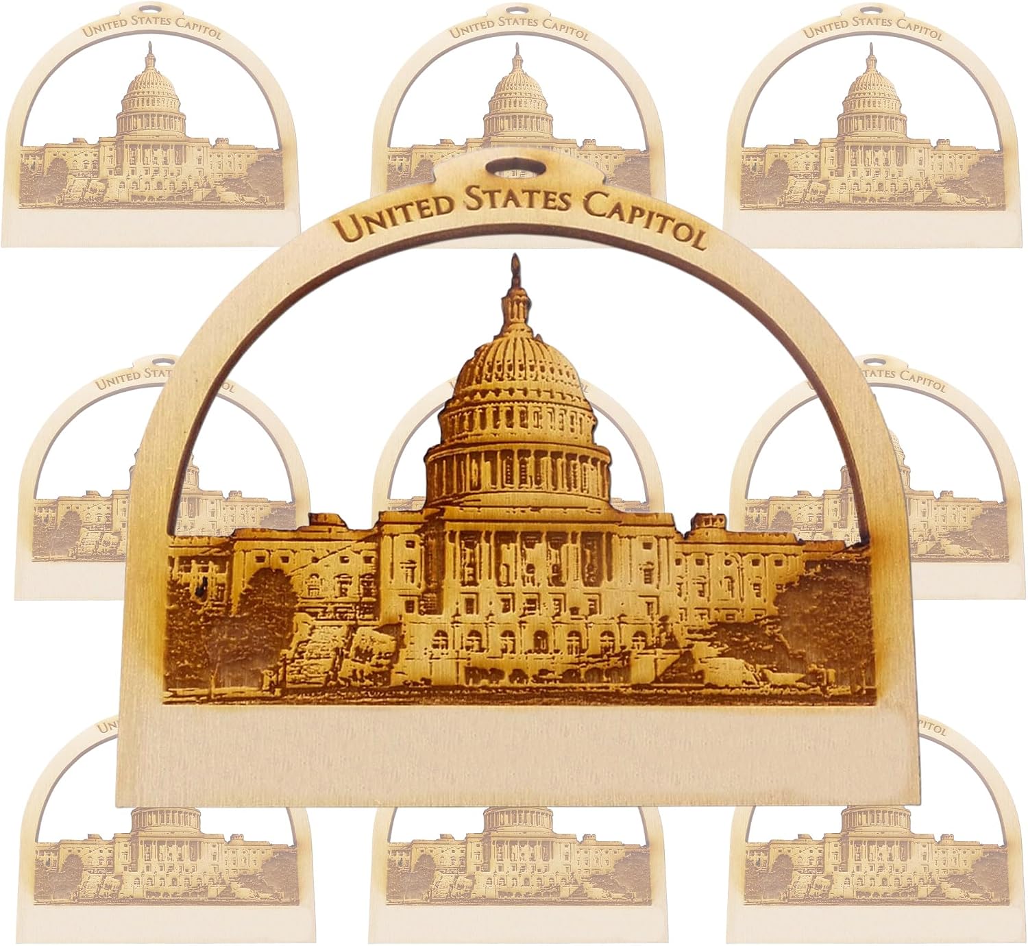 10PK US Capitol Building Ornament, Personalized | Washington DC Souvenirs and Gifts | US Capitol Christmas Ornament